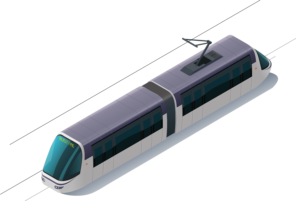 स्टॉप के पास ट्रेन